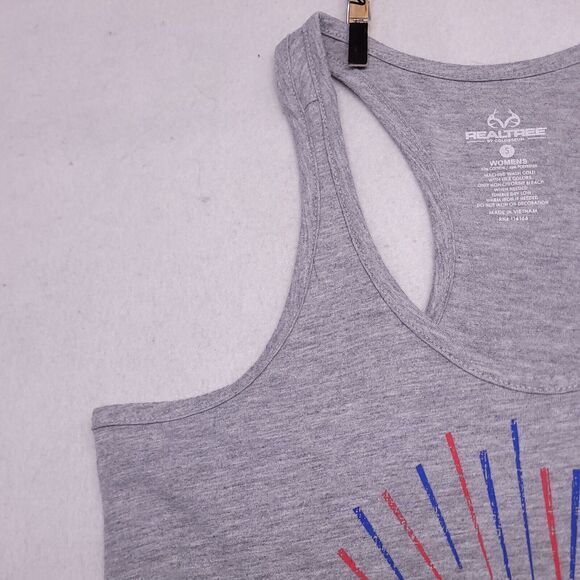 Realtree Casual Graphic Sleeveless Tank Top Womens Size Small S Gray - Picture 6 of 12
